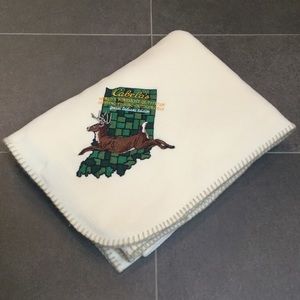 NWOT Indiana state fleece lap blanket by Cabela’s